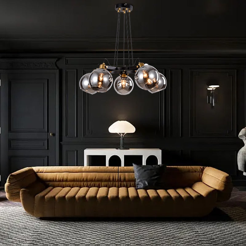 Post Modern Luxury Grey Glass Pendant/Kitchen Island Lamp Clemens SPINGAR.COM