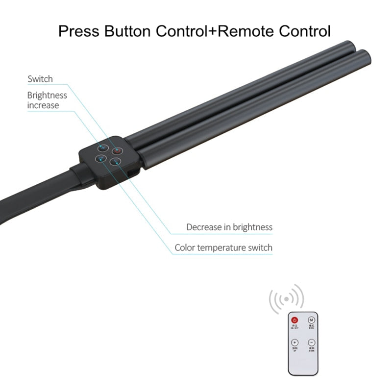 Flexible Double Head Dimmable LED Desk Lamp Lida SPINGAR.COM