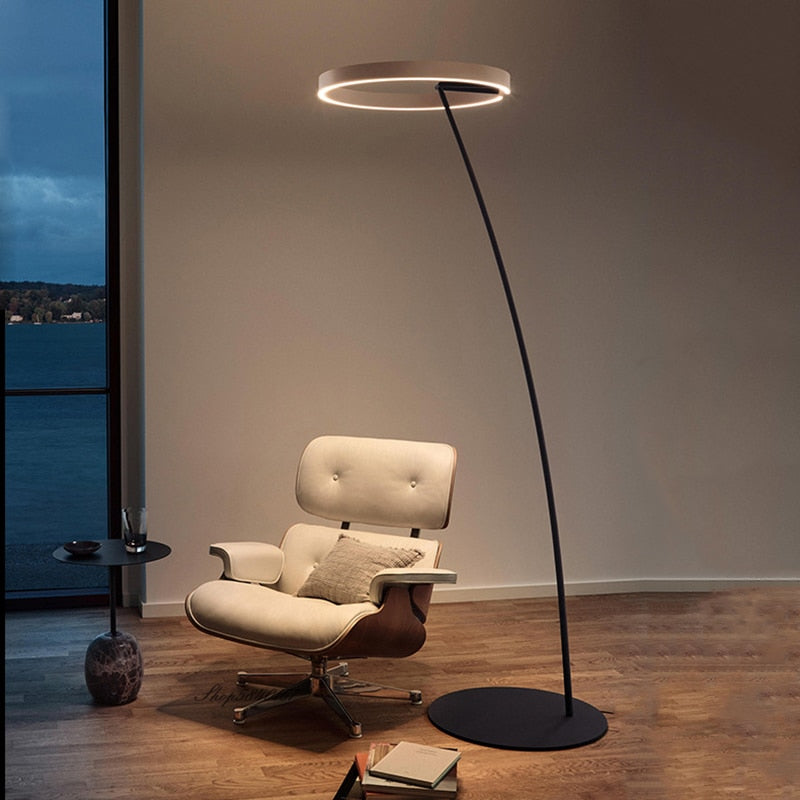 Modern Luxury Dimmable LED Ring Floor Lamp Alberte SPINGAR.COM