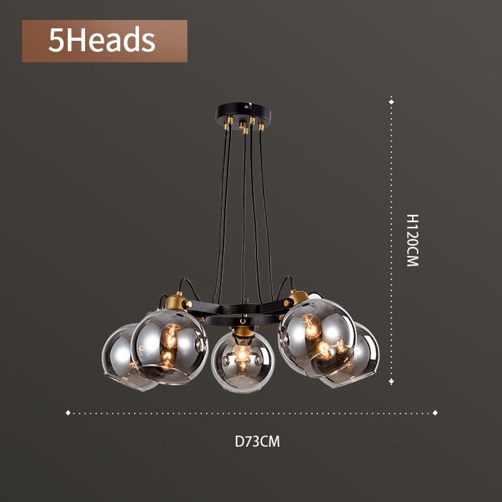 Post Modern Luxury Grey Glass Pendant/Kitchen Island Lamp Clemens SPINGAR.COM