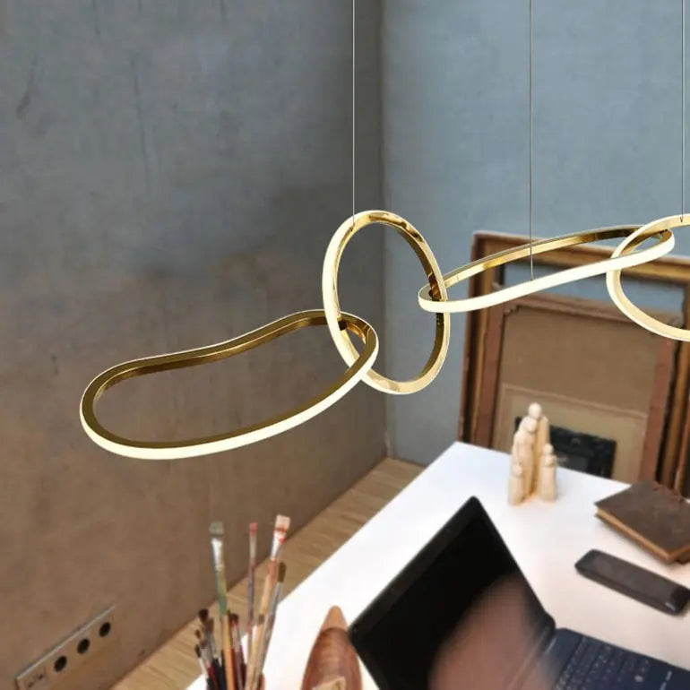 Modern Creative Circle LED Island Pendant Lamp Ashby SPINGAR.COM