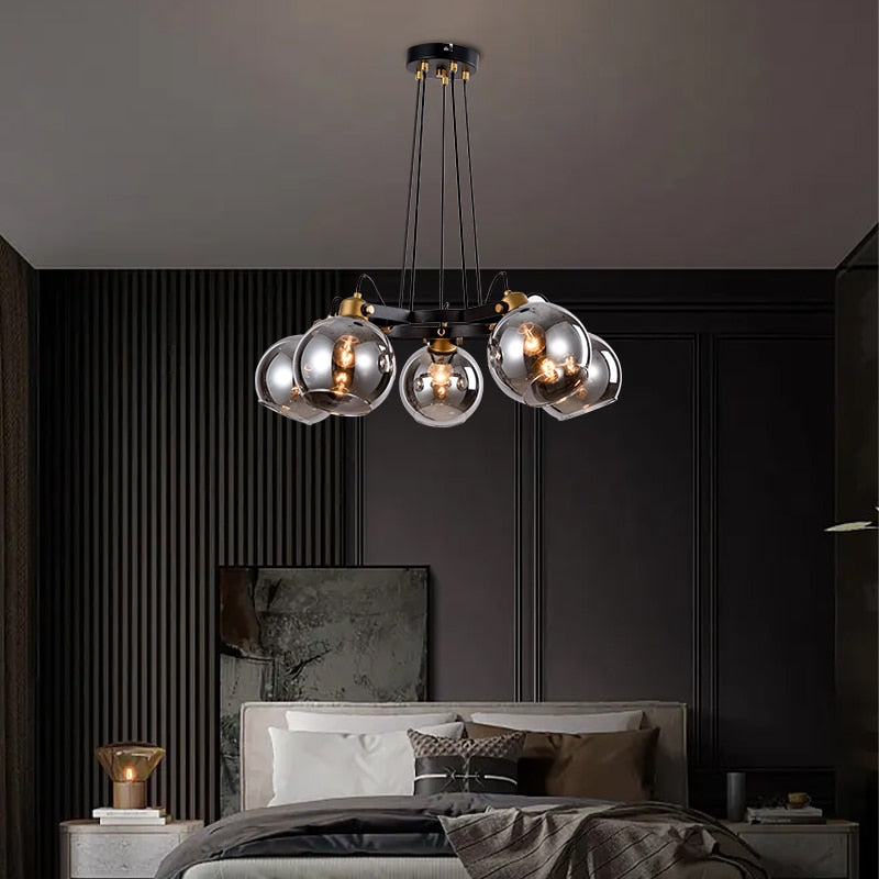 Post Modern Luxury Grey Glass Pendant/Kitchen Island Lamp Clemens SPINGAR.COM