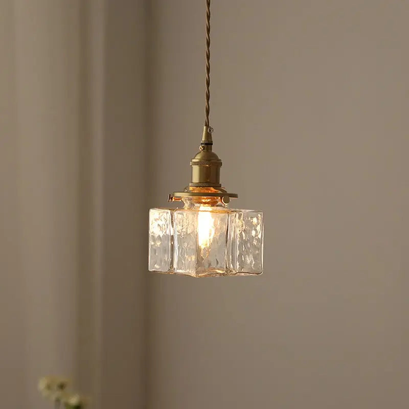 Retro Glass LED/Halogen Pendant Lamp Oline SPINGAR.COM
