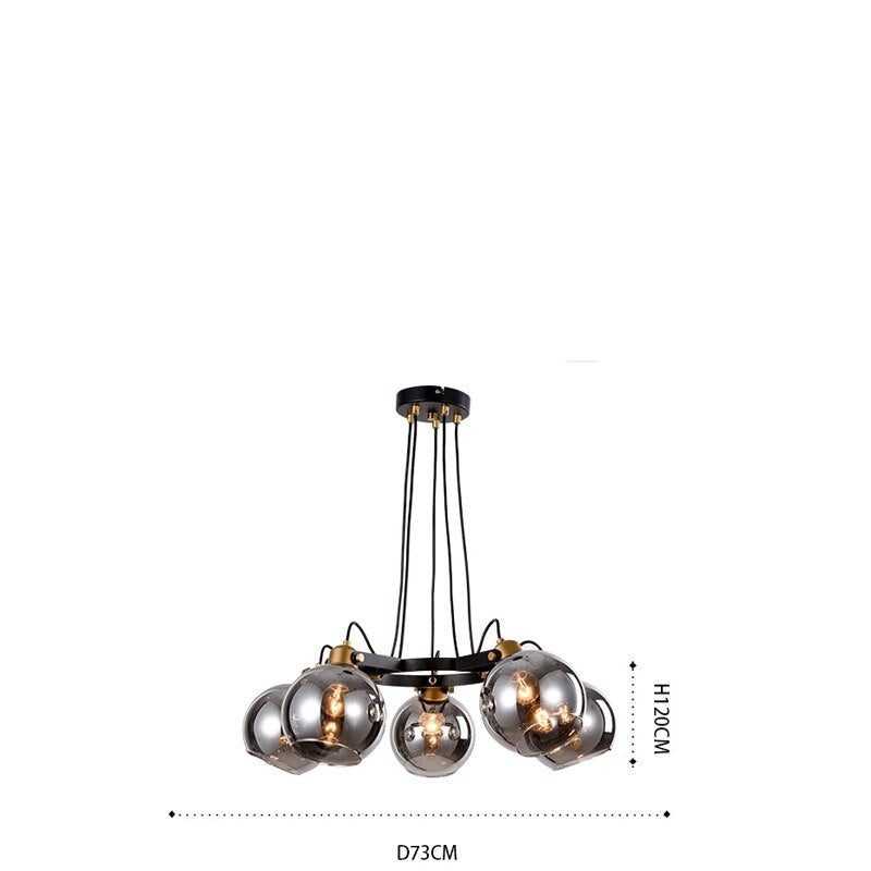 Post Modern Luxury Grey Glass Pendant/Kitchen Island Lamp Clemens SPINGAR.COM