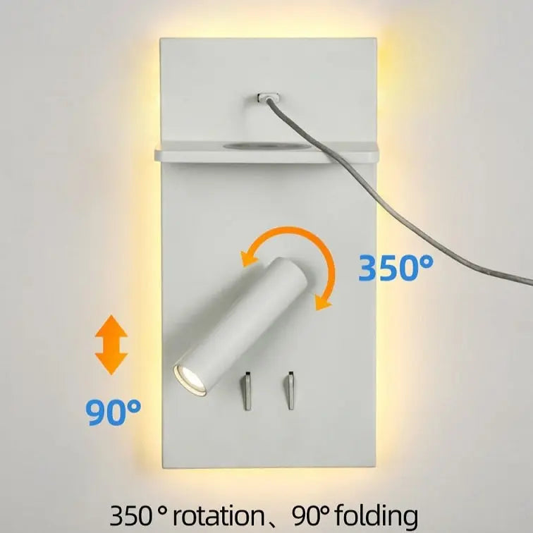 Wireless Charging LED Wall Lamp Idella SPINGAR.COM