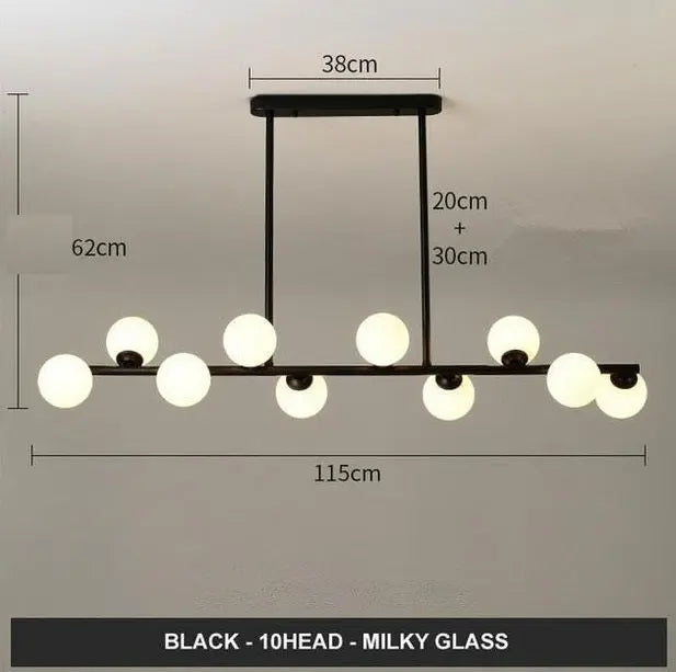 Modern Glass Ball LED Island Pendant lamp Niro™ Spingar.com