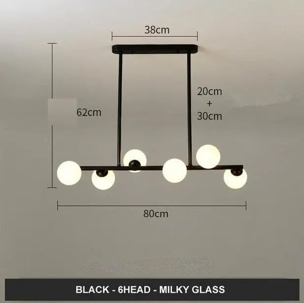 Modern Glass Ball LED Island Pendant lamp Niro™ Spingar.com