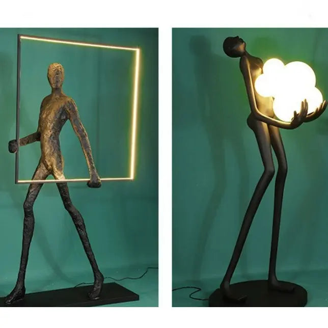 Art Deco Sculpture LED Floor Lamp Cacey SPINGAR.COM
