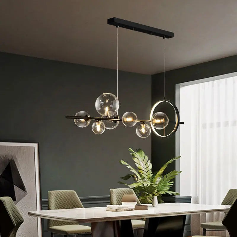 Modern Luxury Glass Ball LED Island Pendant Lamp Josefine SPINGAR.COM