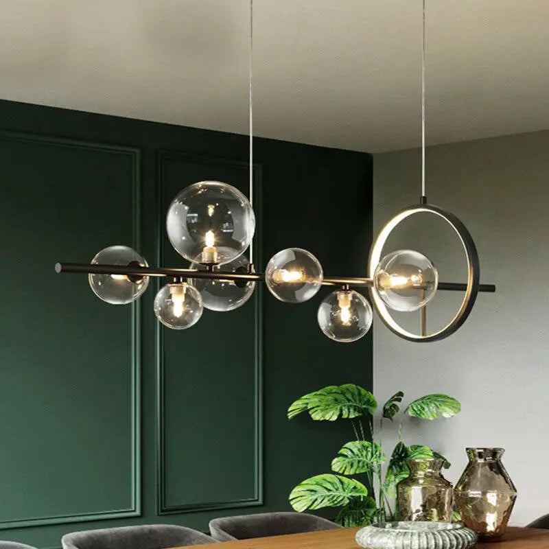 Modern Luxury Glass Ball LED Island Pendant Lamp Josefine SPINGAR.COM