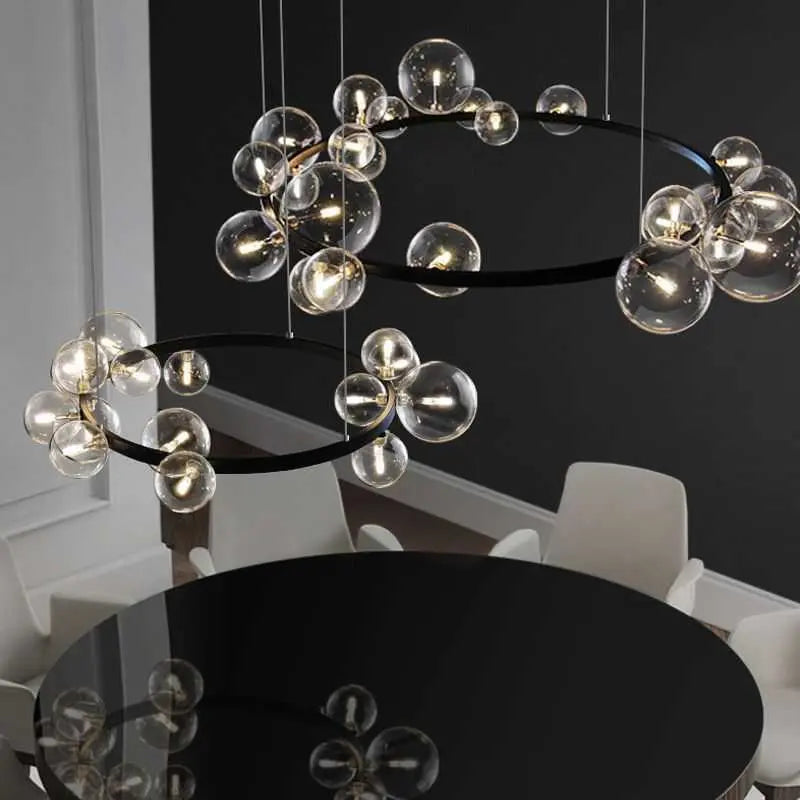 Modern Glass Ball LED Pendant Lamp Pelle SPINGAR.COM