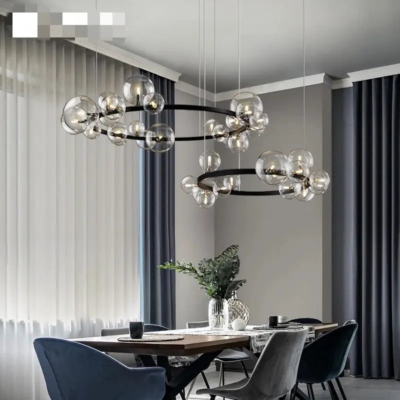 Modern Glass Ball LED Pendant Lamp Pelle SPINGAR.COM