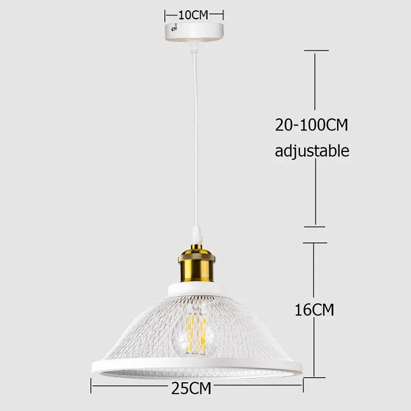 Vintage Retro Iron Net Cage LED Pendant Lamp Lilja SPINGAR.COM