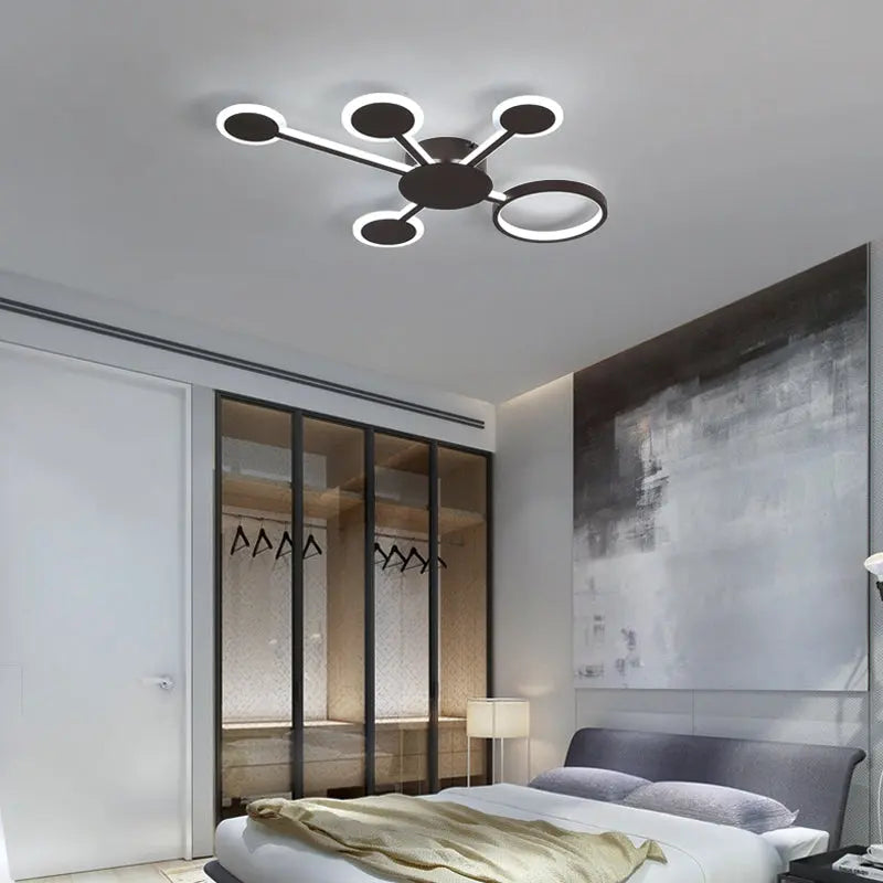 Modern Creative Design Coffee Color LED Ceiling Lamp Rorik SPINGAR.COM