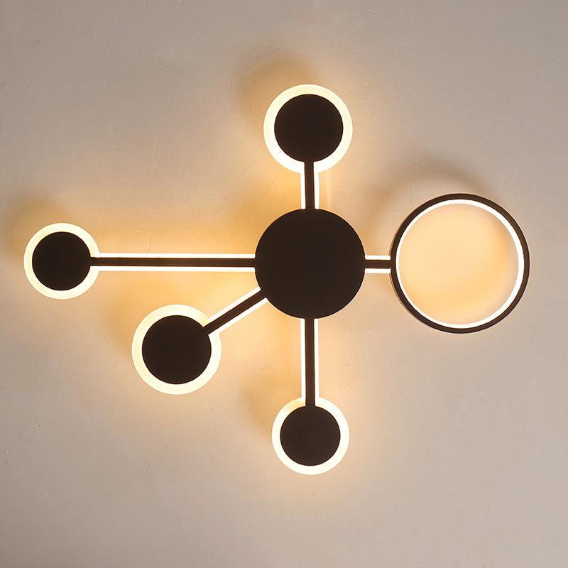 Modern Creative Design Coffee Color LED Ceiling Lamp Rorik SPINGAR.COM