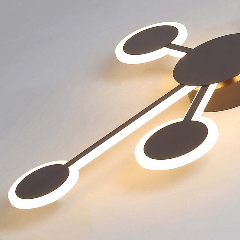 Modern Creative Design Coffee Color LED Ceiling Lamp Rorik SPINGAR.COM