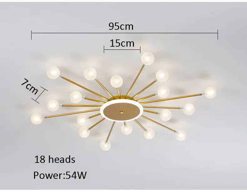 LED Frosted Glass Ball Ceiling Lamp Eva™ Spingar.com