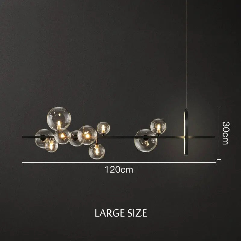 Modern Luxury Glass Ball LED Island Pendant Lamp Josefine SPINGAR.COM