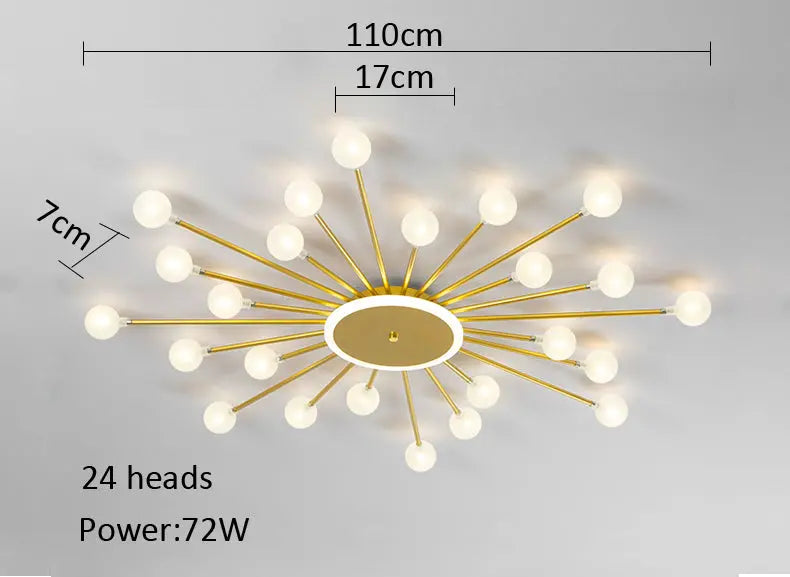 LED Frosted Glass Ball Ceiling Lamp Eva™ Spingar.com