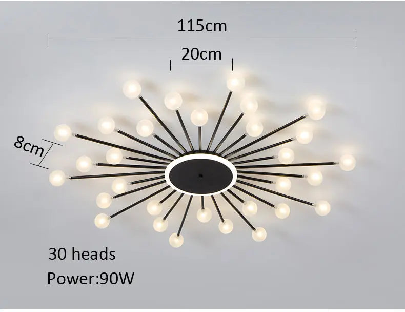 LED Frosted Glass Ball Ceiling Lamp Eva™ Spingar.com