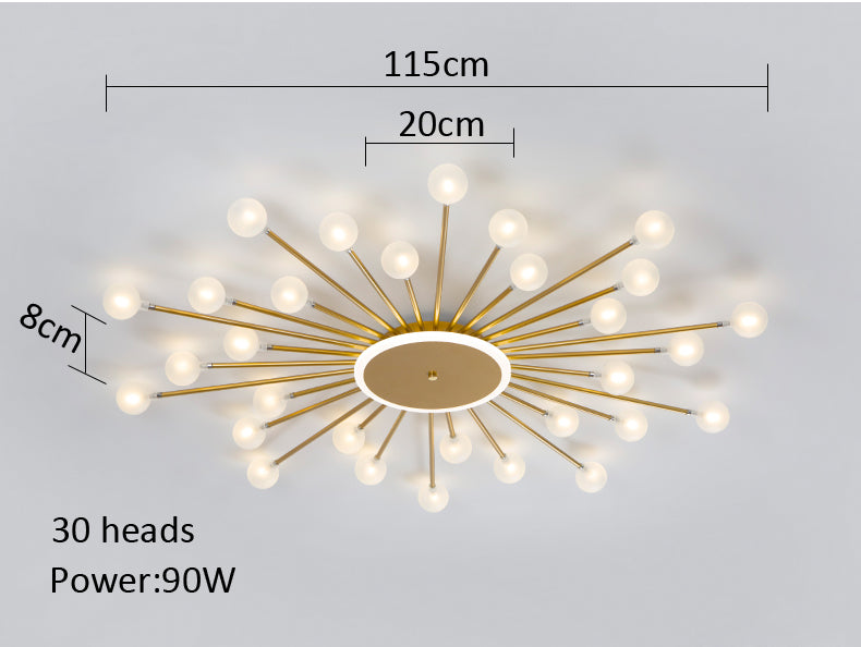 LED Frosted Glass Ball Ceiling Lamp Eva™ Spingar.com