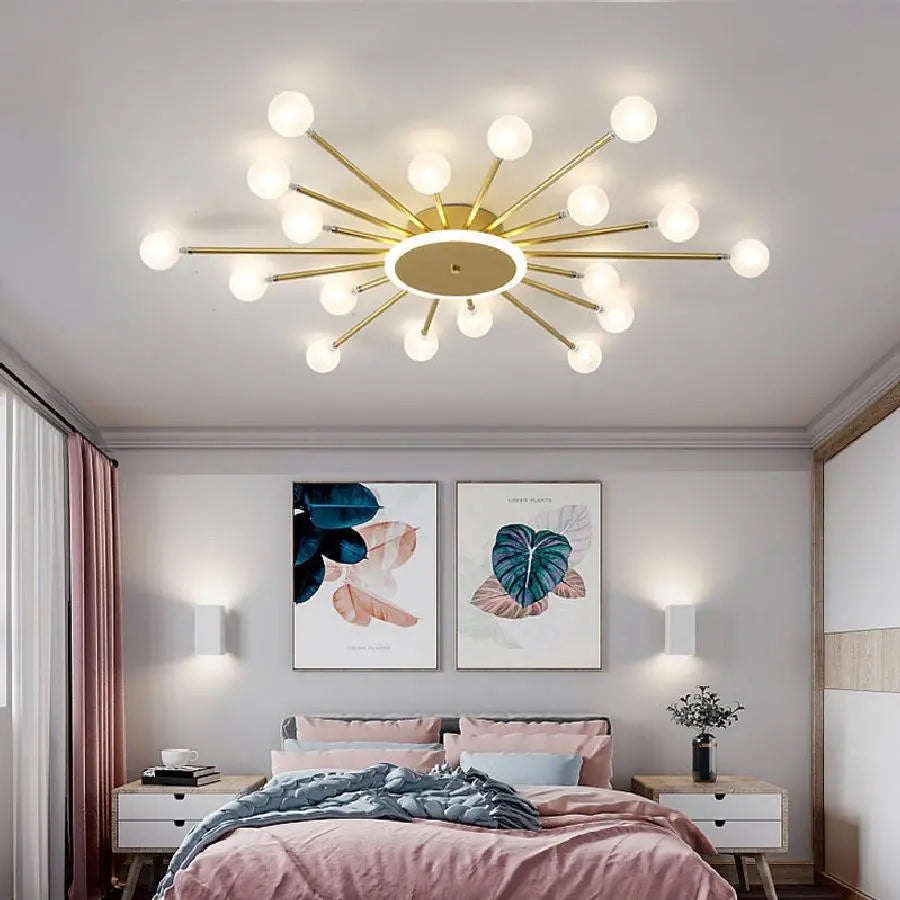 LED Frosted Glass Ball Ceiling Lamp Eva™ Spingar.com