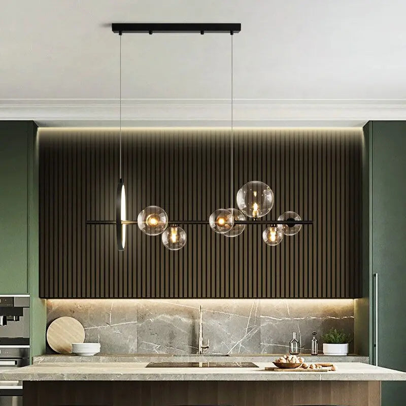 Modern Luxury Glass Ball LED Island Pendant Lamp Josefine SPINGAR.COM