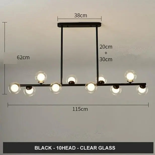 Modern Glass Ball LED Island Pendant lamp Niro™ Spingar.com