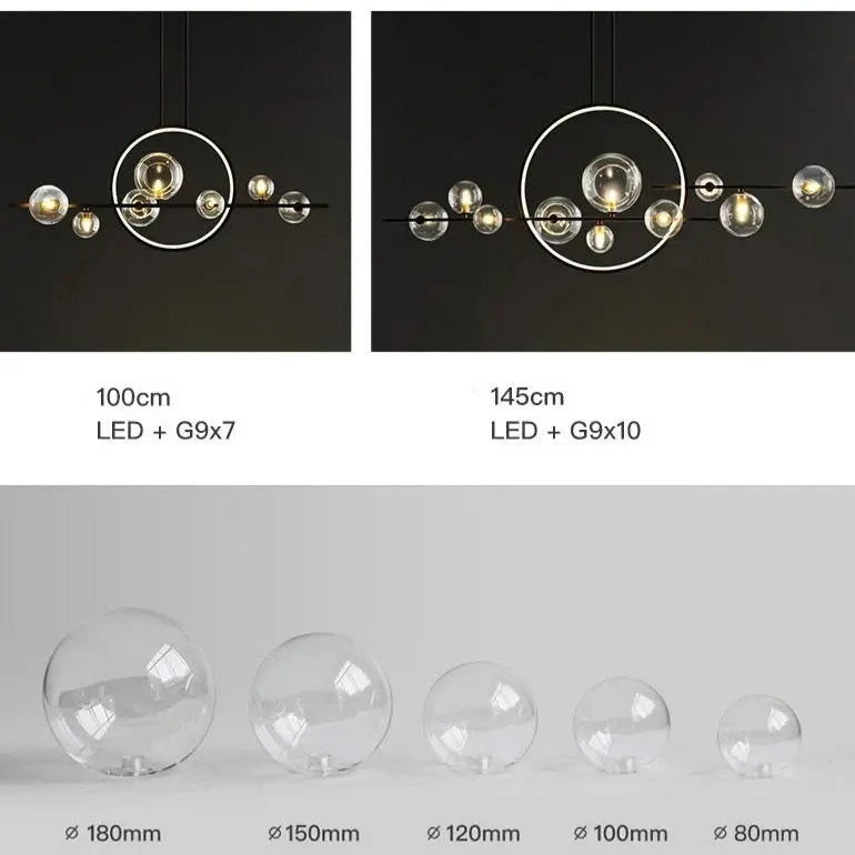 New Design Nordic Glass Bubble LED Island Pendant Lamp Sandro SPINGAR.COM