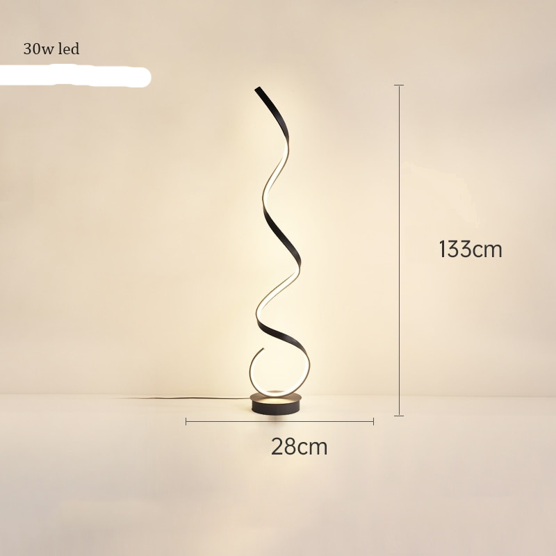 Postmodern Luxury Spiral-shaped LED floor lamp Aina SPINGAR.COM