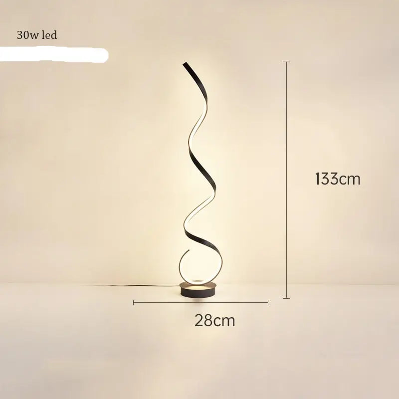 Postmodern Luxury Spiral-shaped LED floor lamp Aina SPINGAR.COM