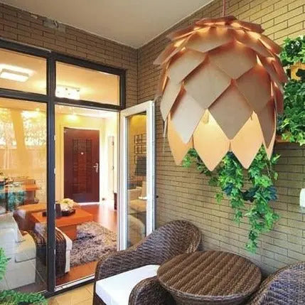 Handmade Wood LED Pendant Lamp Jaba SPINGAR.COM