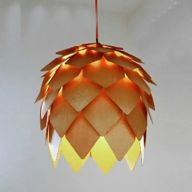 Handmade Wood LED Pendant Lamp Jaba SPINGAR.COM