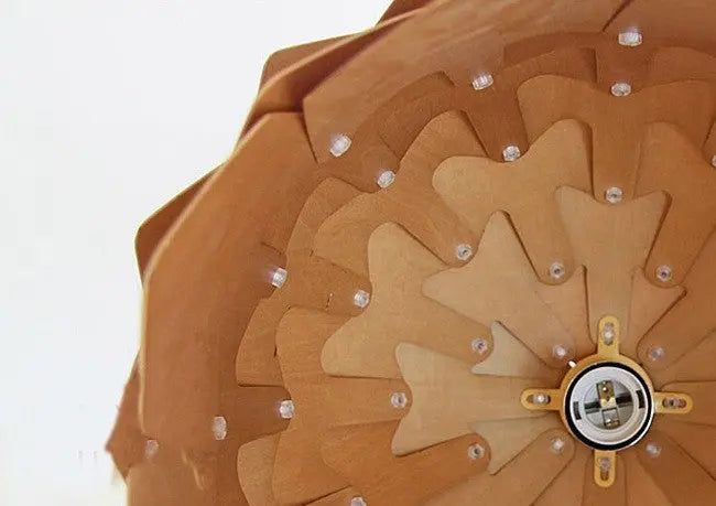 Handmade Wood LED Pendant Lamp Jaba SPINGAR.COM