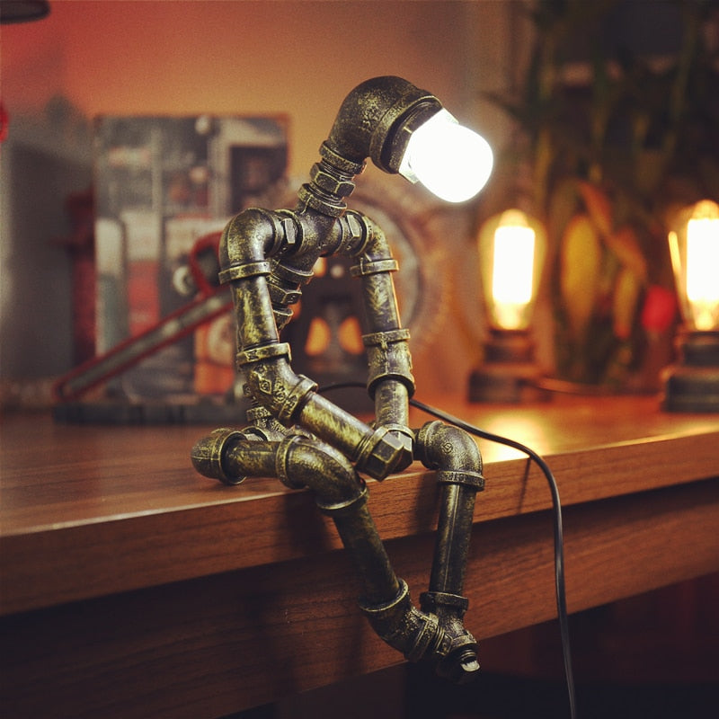Retro Robot LED Table Light Edison™ Spingar.com