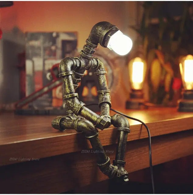 Retro Robot LED Table Light Edison™ Spingar.com