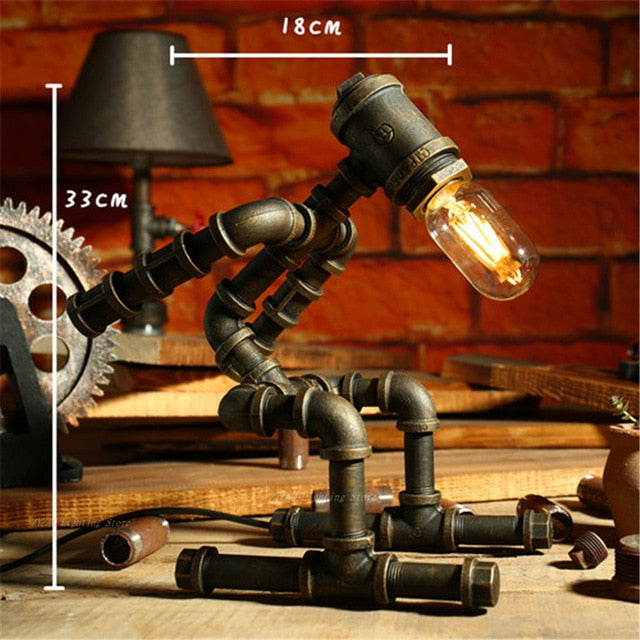 Retro Robot LED Table Light Edison™ Spingar.com