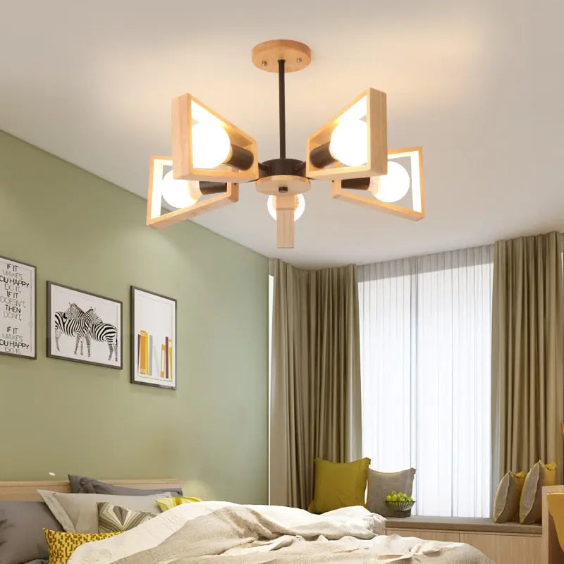 Modern Wood LED Pendant Lamp Kade SPINGAR.COM