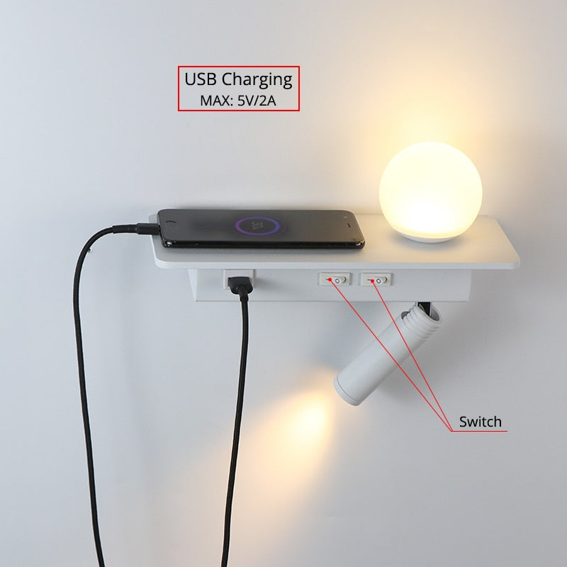 Deco USB LED Wall Lamp Ashleya™ Spingar.com