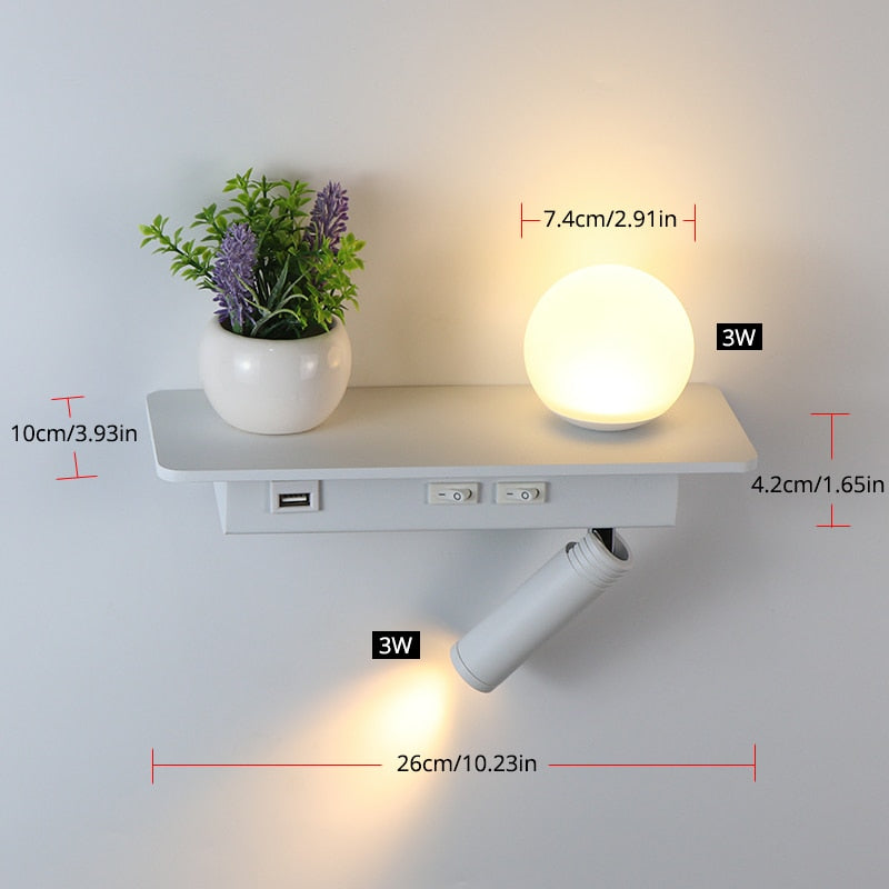 Deco USB LED Wall Lamp Ashleya™ Spingar.com