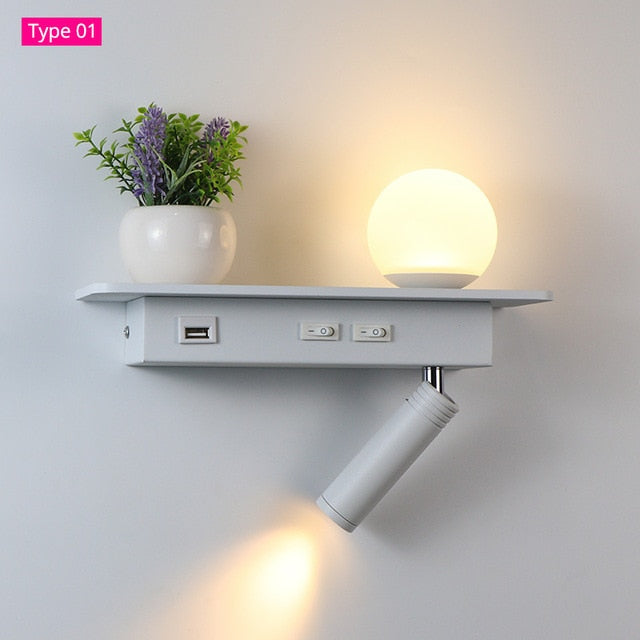 Deco USB LED Wall Lamp Ashleya™ Spingar.com
