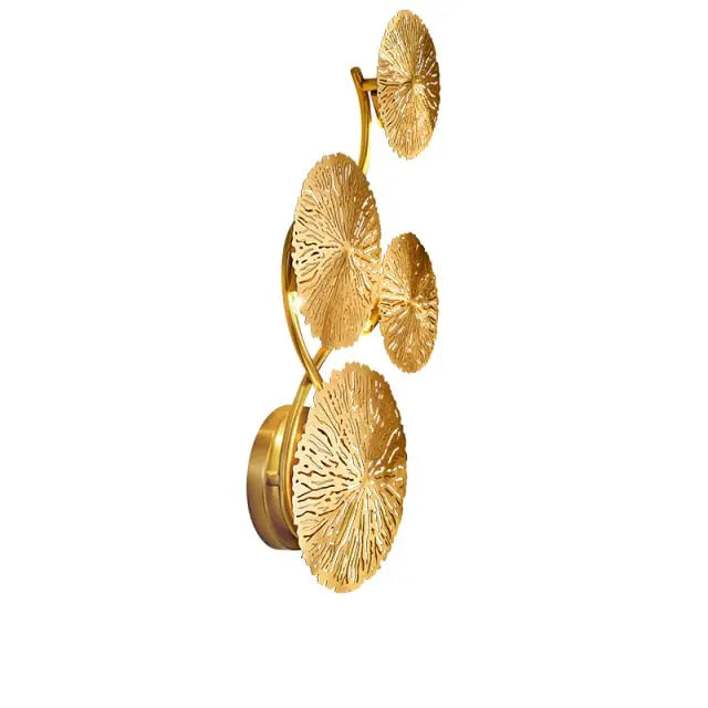Gold Lotus Leaf LED Wall Lamp Idan SPINGAR.COM