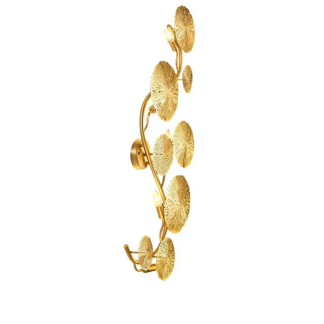 Gold Lotus Leaf LED Wall Lamp Idan SPINGAR.COM