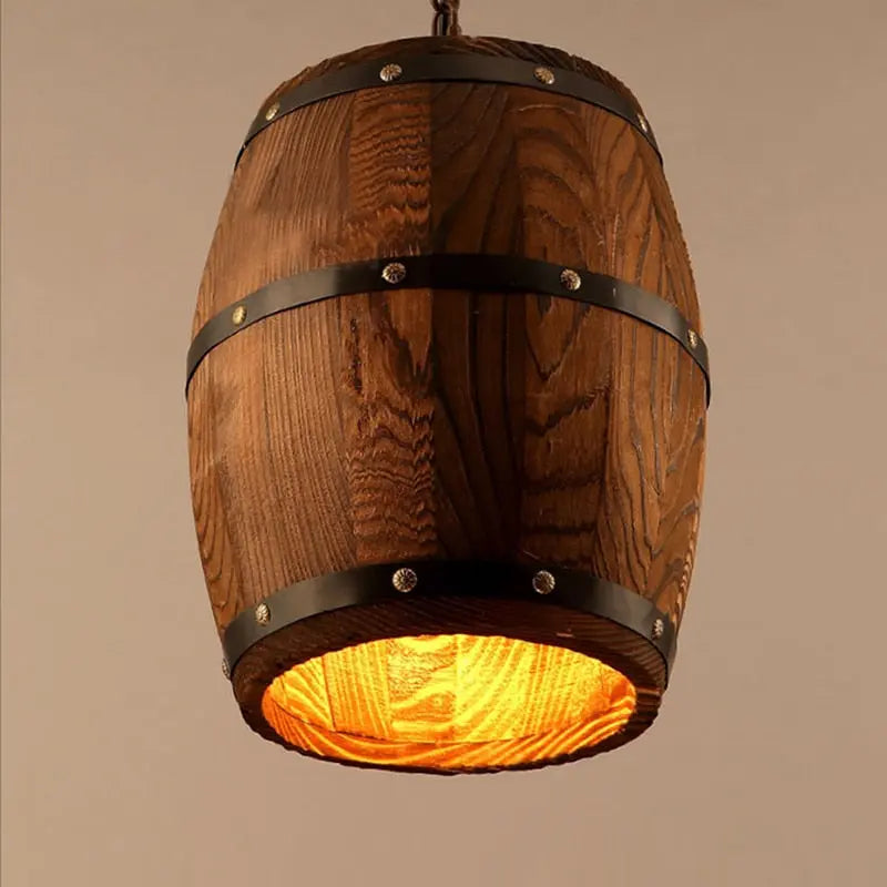Country Style Barrel LED Pendant Lamp Dabi SPINGAR.COM