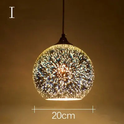Modern 3D Colorful Starry Sky Glass LED Pendant Lamp Emma™ Spingar.com