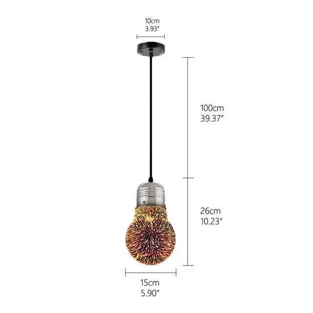 Modern 3D Colorful Starry Sky Glass LED Pendant Lamp Emma™ Spingar.com