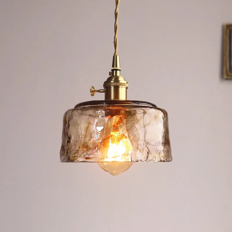 Nordic Brass Glass LED Pendant Lamp SPINGAR.COM