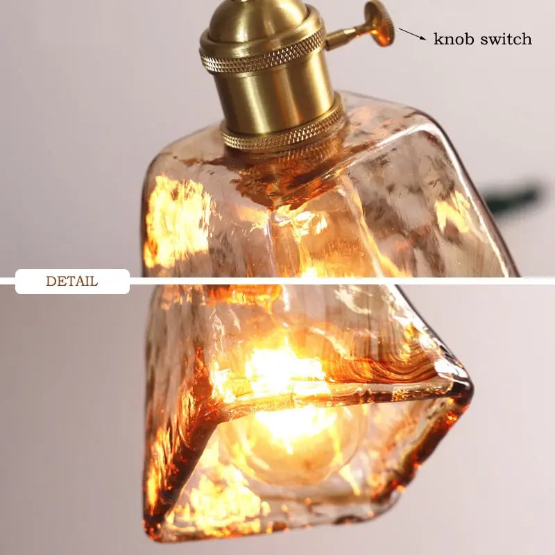 Nordic Brass Glass LED Pendant Lamp SPINGAR.COM