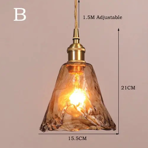 Nordic Brass Glass LED Pendant Lamp SPINGAR.COM