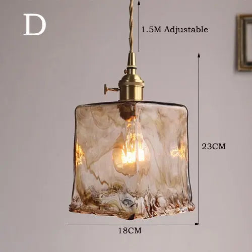 Nordic Brass Glass LED Pendant Lamp SPINGAR.COM
